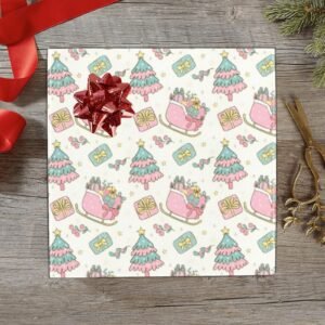 Christmas Wrapping Paper | Premium Holiday Gift Wrap | Pink Sleigh 58″ x 23″ (1–5 Rolls) Wrapping Paper Christmas Gift Wrap