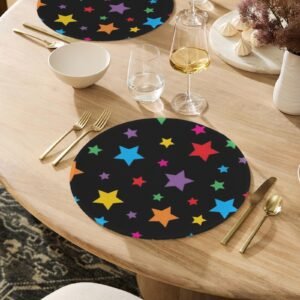 Christmas Placemats | Starlight | Holiday Dinner Table Decor | 4 Pack Christmas Placemats christmas dining decor