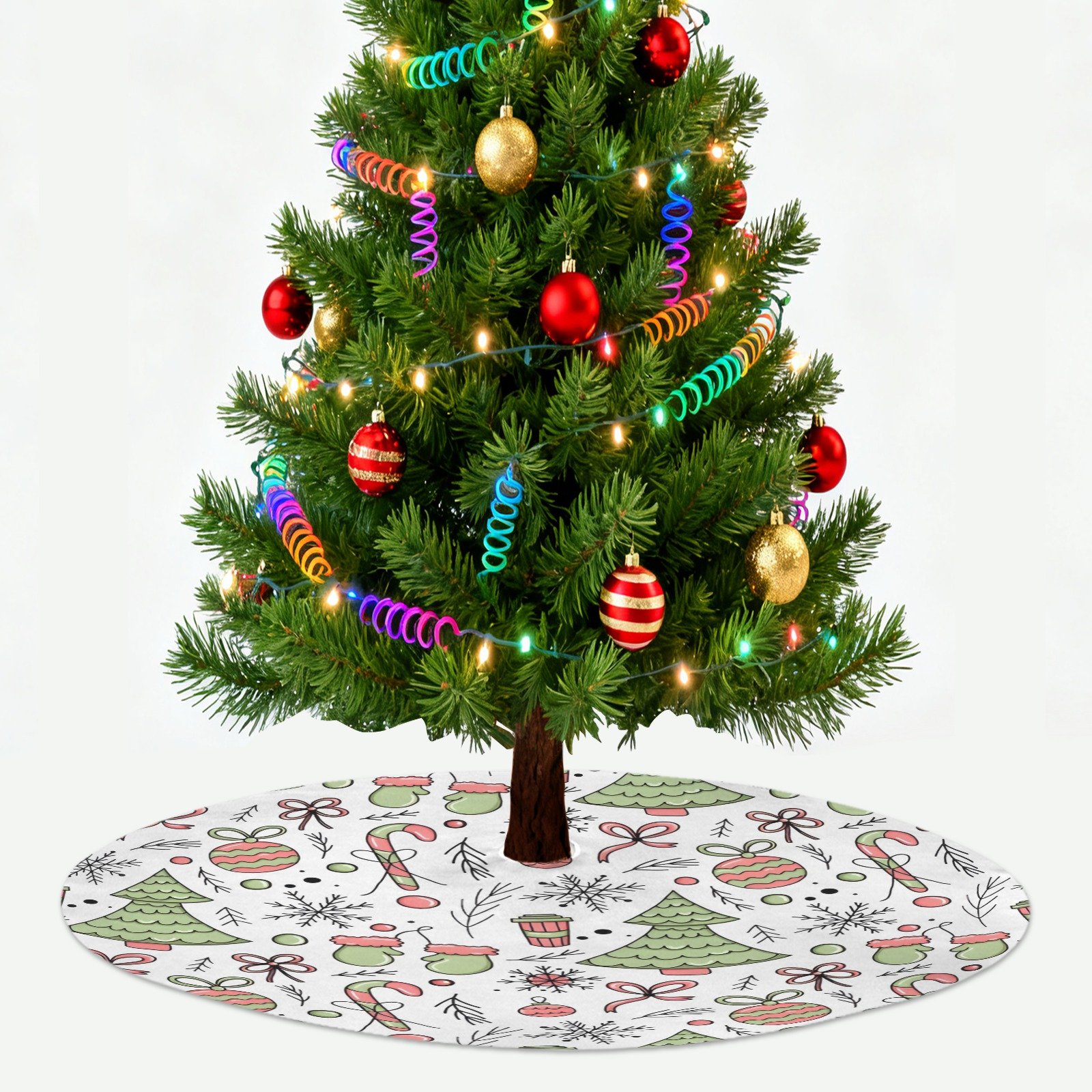 Holiday Christmas Tree Skirt | Mittens | Traditional Rustic Round 48×48 Inch Home Decor Christmas Tree Skirts christmas tree decor 5 Holiday Christmas Tree Skirt | Mittens | Traditional Rustic Round 48×48 Inch Home Decor Christmas Tree Skirts christmas tree decor 5