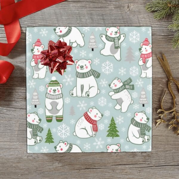 Christmas Wrapping Paper | Premium Holiday Gift Wrap | Polar Friends 58″ x 23″ (1–5 Rolls) Wrapping Paper Christmas Gift Wrap