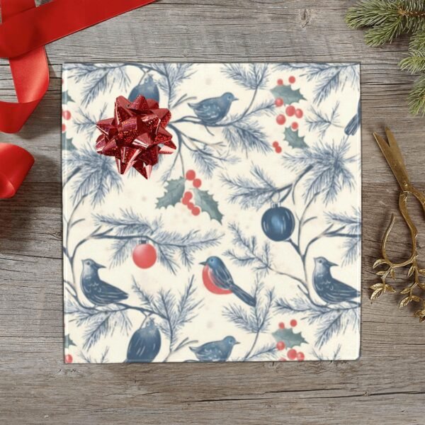 Christmas Wrapping Paper | Premium Holiday Gift Wrap | Snowbirds 58″ x 23″ (1–5 Rolls) Wrapping Paper Christmas Gift Wrap