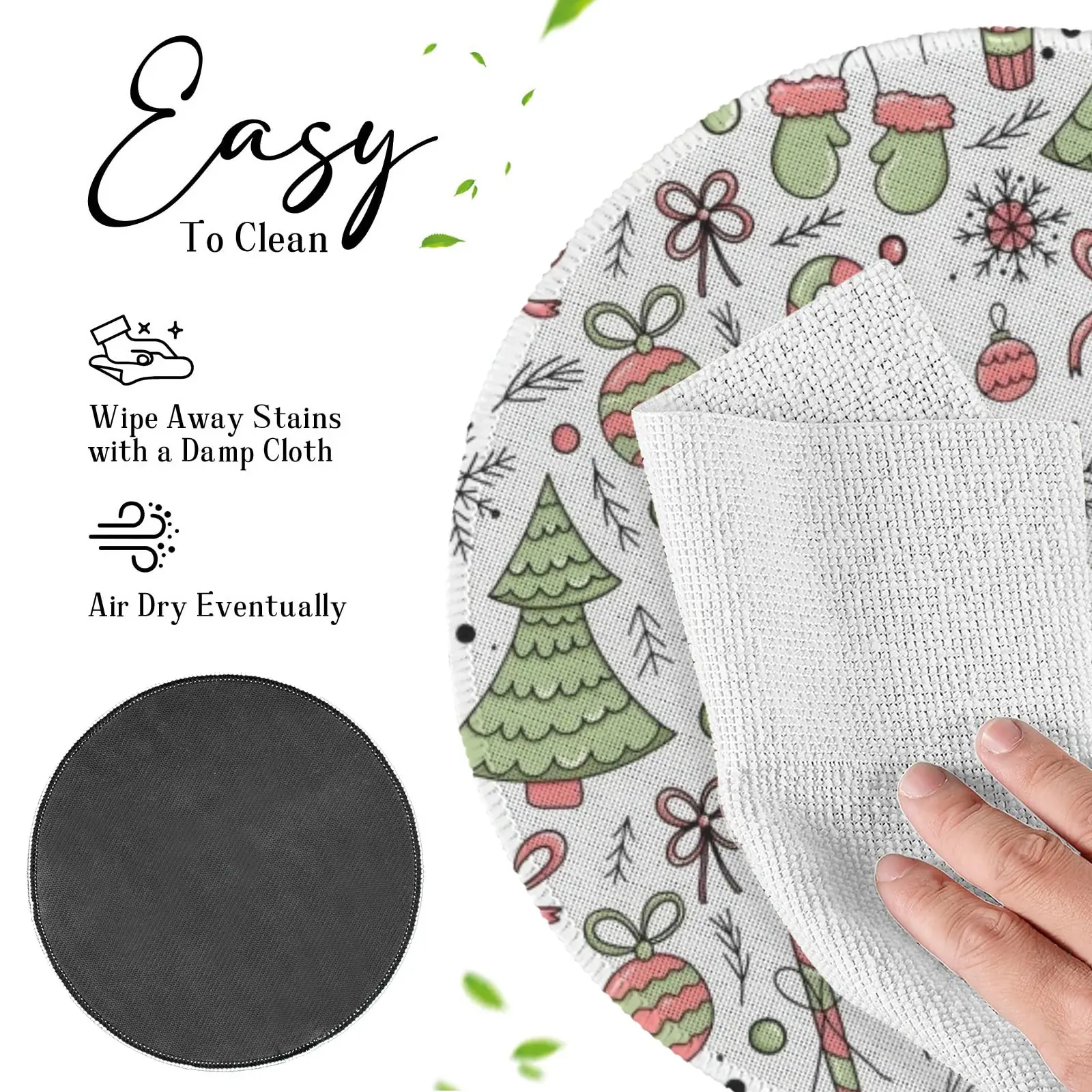 Christmas Placemats | Snowy Latte | Holiday Dinner Table Decor | 4 Pack Christmas Placemats christmas dining decor 2