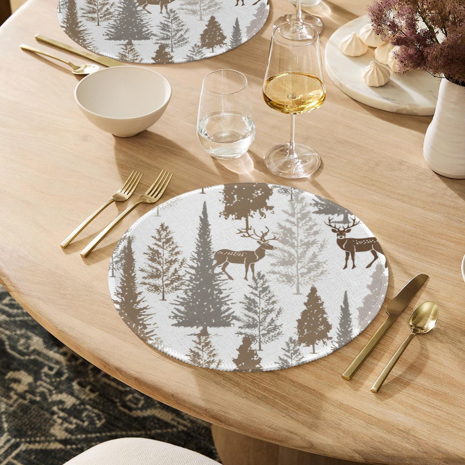 Christmas Placemats | Buck | Holiday Dinner Table Decor | 4 Pack Christmas Placemats christmas dining decor Christmas Placemats | Buck | Holiday Dinner Table Decor | 4 Pack Christmas Placemats christmas dining decor