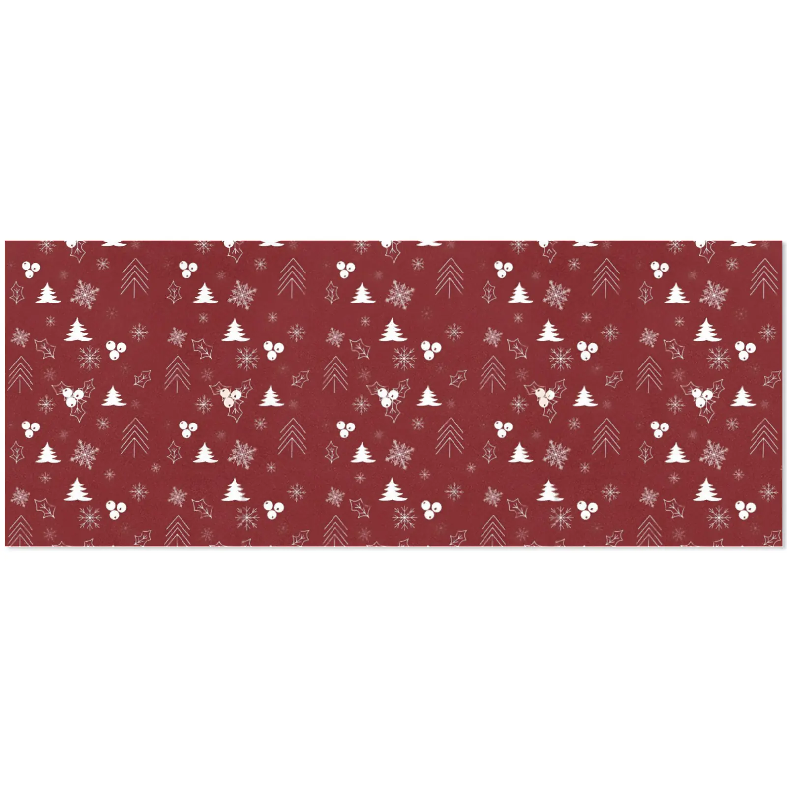 Christmas Wrapping Paper | Premium Holiday Gift Wrap | Burgundy Holly 58″ x 23″ (1–5 Rolls) Wrapping Paper Christmas Gift Wrap 4