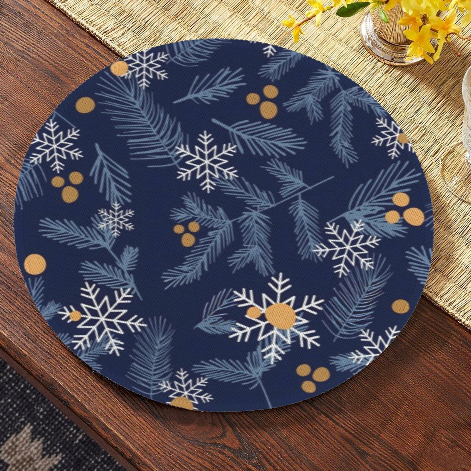 Christmas Placemats | Navy Berry | Holiday Dinner Table Decor | 4 Pack Christmas Placemats christmas dining decor 3 Christmas Placemats | Navy Berry | Holiday Dinner Table Decor | 4 Pack Christmas Placemats christmas dining decor 3