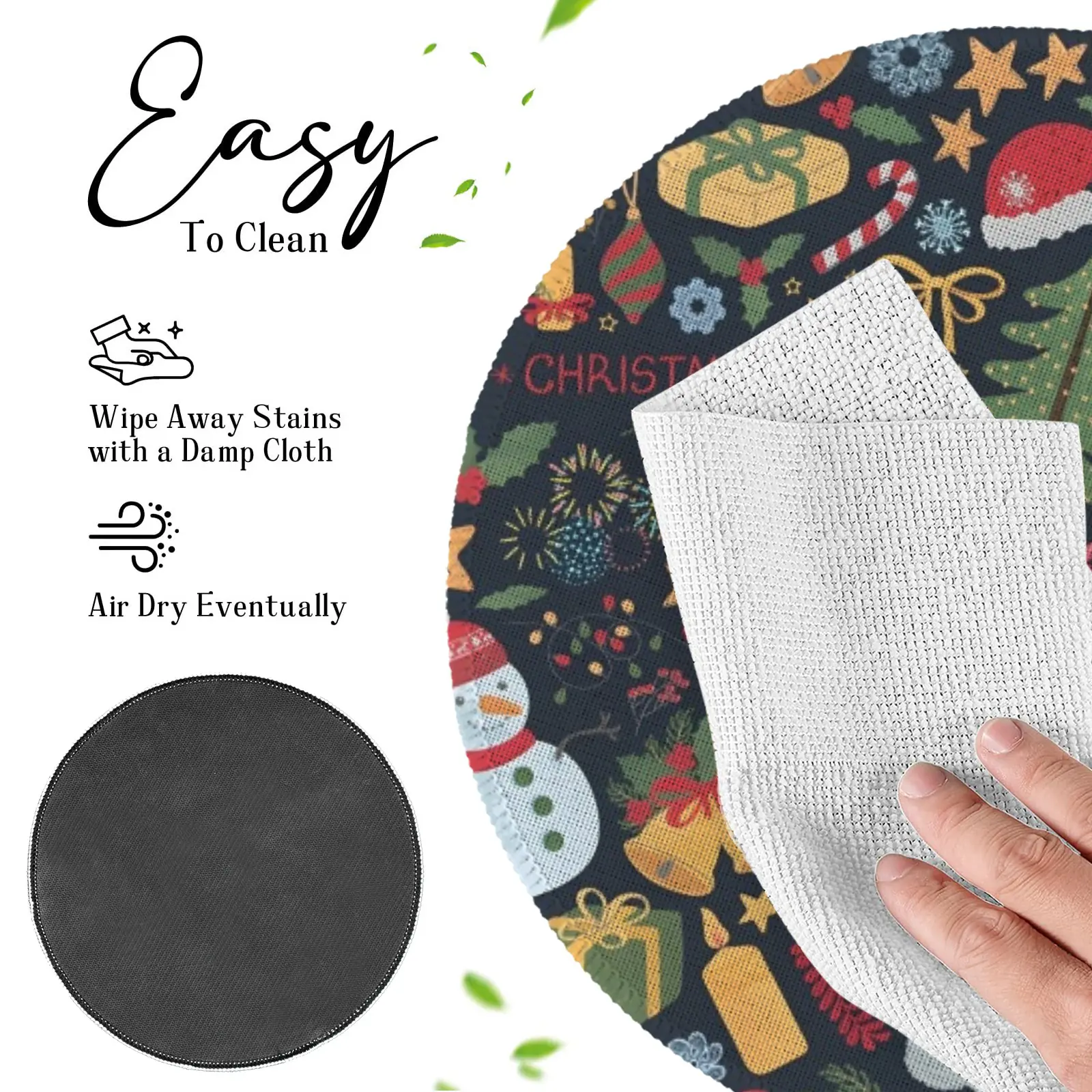 Christmas Placemats | Celebration | Holiday Dinner Table Decor | 4 Pack Christmas Placemats christmas dining decor 2