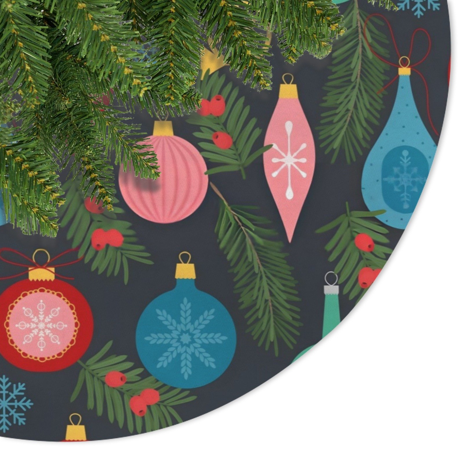 Holiday Christmas Tree Skirt | Ornaments | Traditional Rustic Round 48×48 Inch Home Decor Christmas Tree Skirts christmas tree decor 6 Holiday Christmas Tree Skirt | Ornaments | Traditional Rustic Round 48×48 Inch Home Decor Christmas Tree Skirts christmas tree decor 6