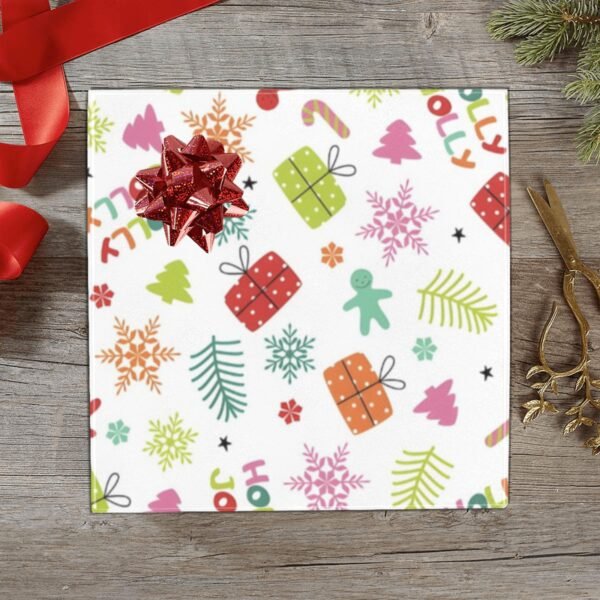 Christmas Wrapping Paper | Premium Holiday Gift Wrap | Holly Jolly 58″ x 23″ (1–5 Rolls) Wrapping Paper Christmas Gift Wrap