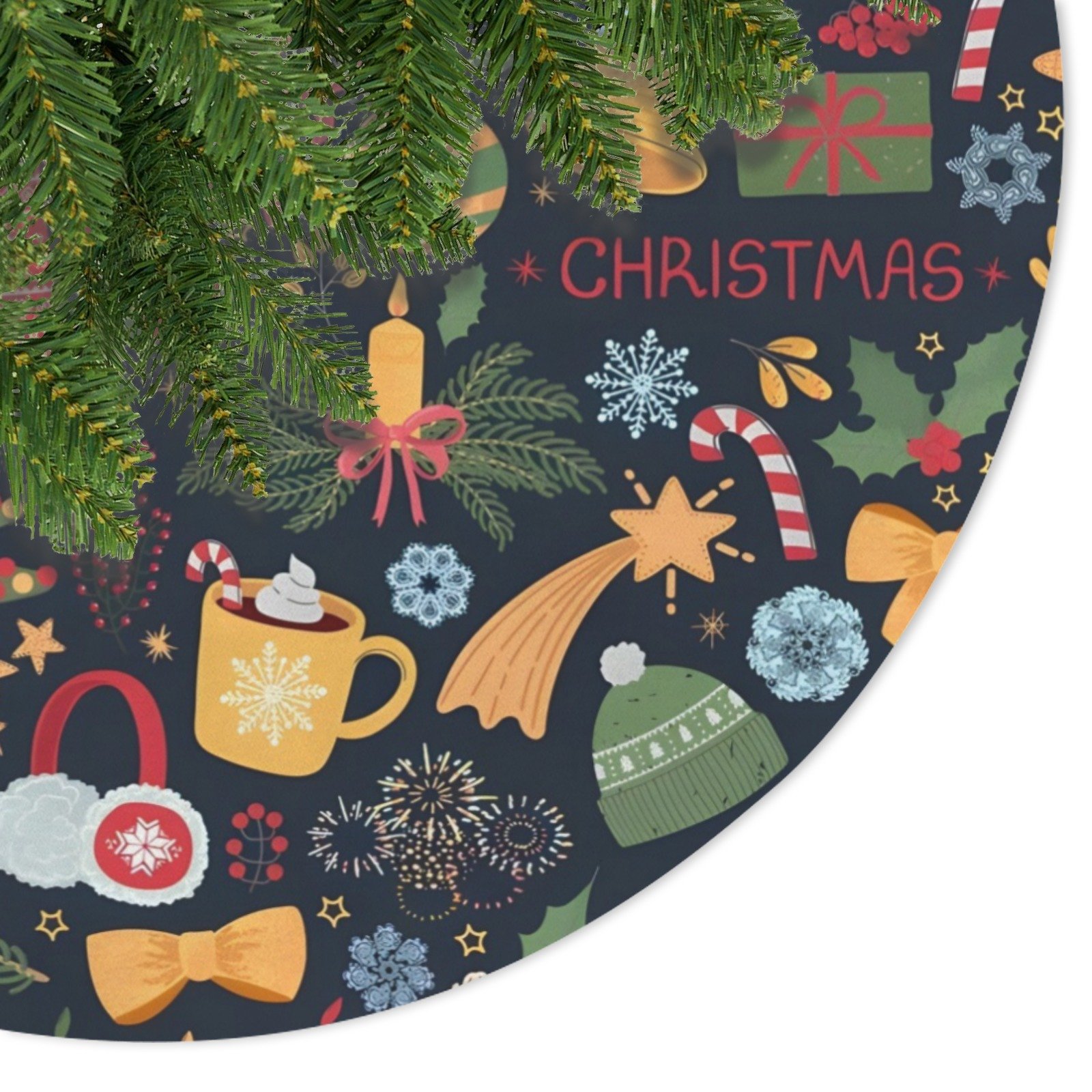 Holiday Christmas Tree Skirt | Holidays | Traditional Rustic Round 48×48 Inch Home Decor Christmas Tree Skirts christmas tree decor 6 Holiday Christmas Tree Skirt | Holidays | Traditional Rustic Round 48×48 Inch Home Decor Christmas Tree Skirts christmas tree decor 6
