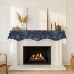 Christmas Holiday Fireplace Mantel Scarf | Blizzard | Mantle Runner Christmas Fireplace Mantel Scarf Christmas Fireplace Decoration Christmas Holiday Fireplace Mantel Scarf | Blizzard | Mantle Runner Christmas Fireplace Mantel Scarf Christmas Fireplace Decoration