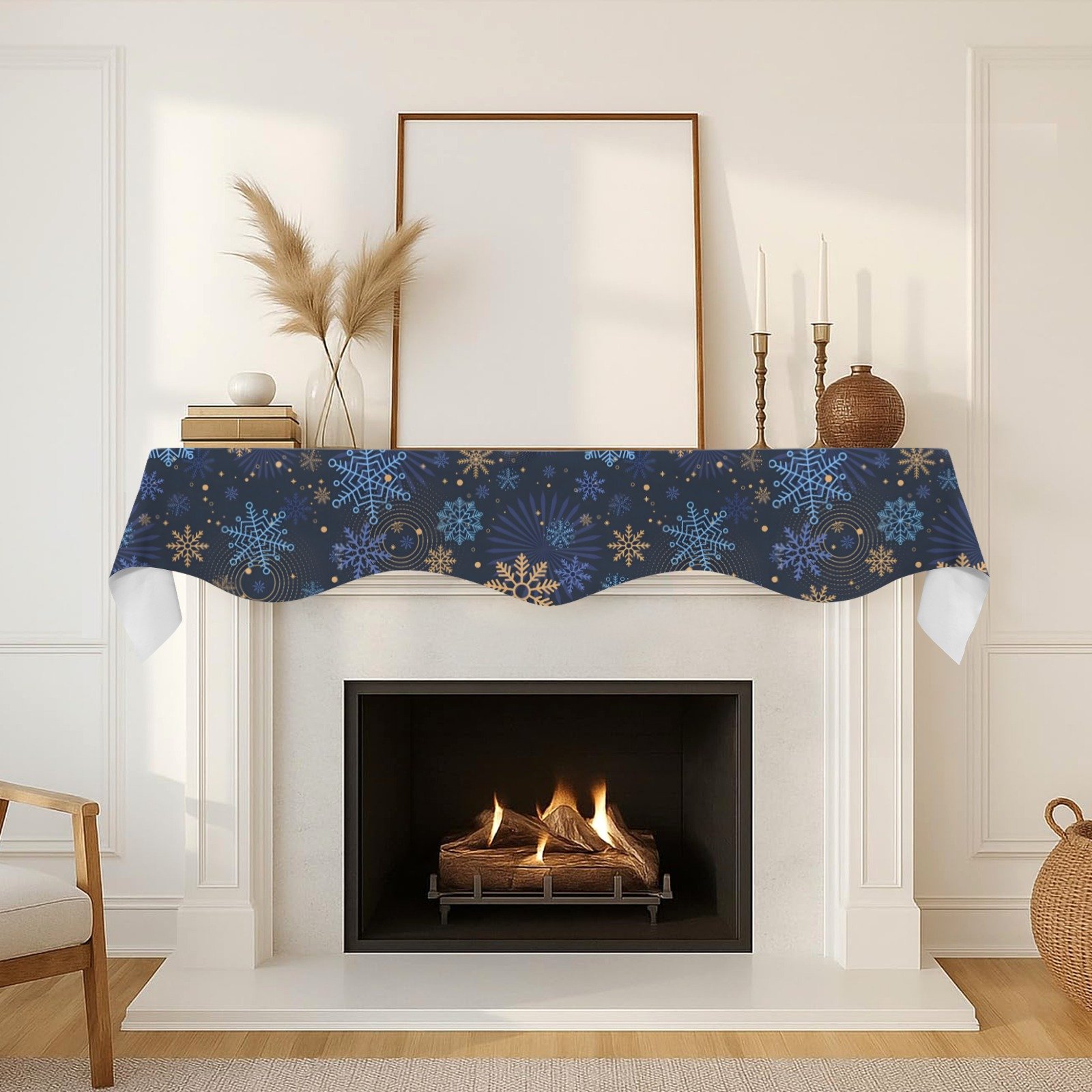 Christmas Holiday Fireplace Mantel Scarf | Blizzard | Mantle Runner Christmas Fireplace Mantel Scarf Christmas Fireplace Decoration Christmas Holiday Fireplace Mantel Scarf | Blizzard | Mantle Runner Christmas Fireplace Mantel Scarf Christmas Fireplace Decoration