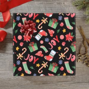 Christmas Wrapping Paper | Premium Holiday Gift Wrap | Cane Joy 58″ x 23″ (1–5 Rolls) Wrapping Paper Christmas Gift Wrap