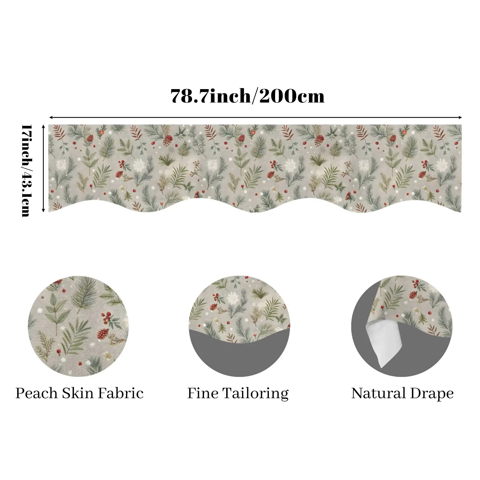 Christmas Holiday Fireplace Mantel Scarf | Grey Pinecone | Mantle Runner Christmas Fireplace Mantel Scarf Christmas Fireplace Decoration 2
