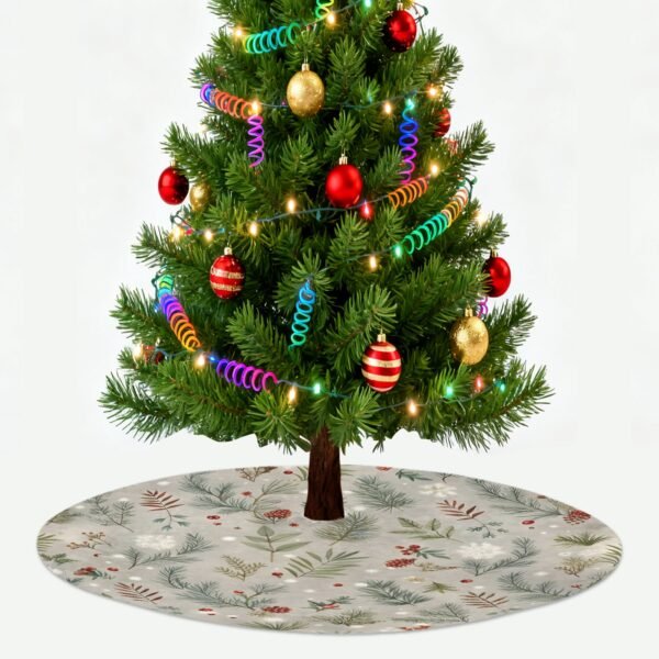 Holiday Christmas Tree Skirt | Pinecone Firs | Traditional Rustic Round 48×48 Inch Home Decor Christmas Tree Skirts christmas tree decor 7