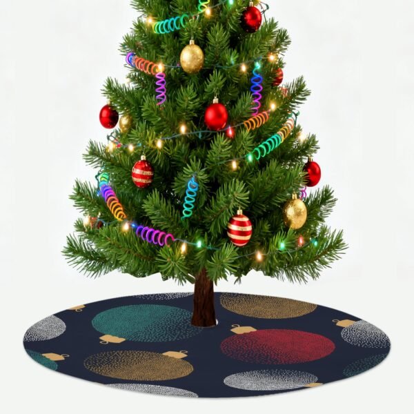 Holiday Christmas Tree Skirt | Digital | Traditional Rustic Round 48×48 Inch Home Decor Christmas Tree Skirts christmas tree decor 5