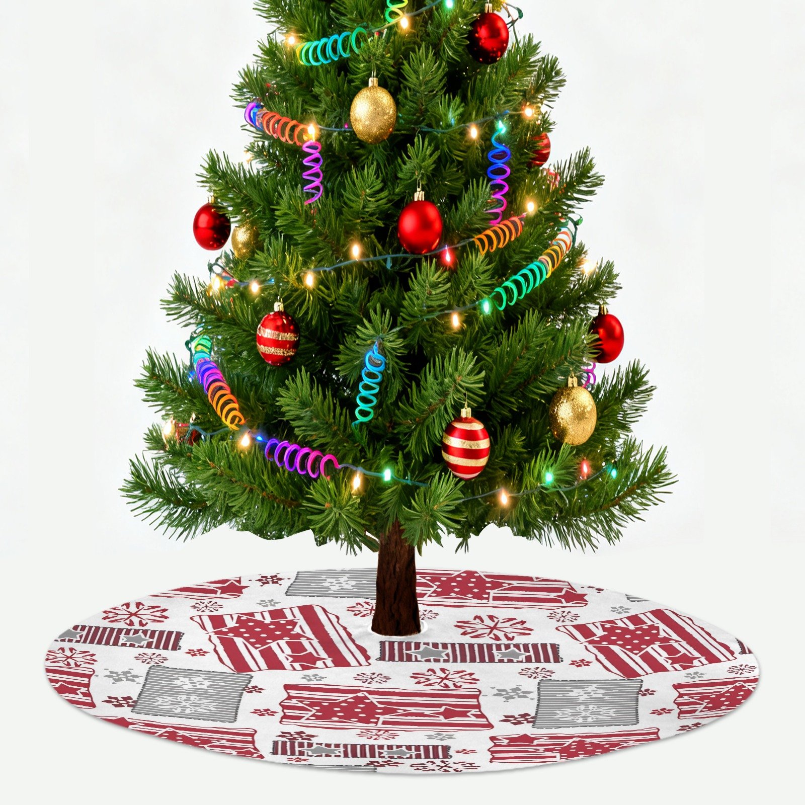 Holiday Christmas Tree Skirt | Star Gifts | Traditional Rustic Round 48×48 Inch Home Decor Christmas Tree Skirts christmas tree decor 2 Holiday Christmas Tree Skirt | Star Gifts | Traditional Rustic Round 48×48 Inch Home Decor Christmas Tree Skirts christmas tree decor 2