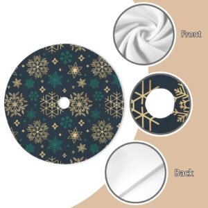 Holiday Christmas Tree Skirt | Gold Green | Traditional Rustic Round 48×48 Inch Home Decor Christmas Tree Skirts christmas tree decor Holiday Christmas Tree Skirt | Gold Green | Traditional Rustic Round 48×48 Inch Home Decor Christmas Tree Skirts christmas tree decor