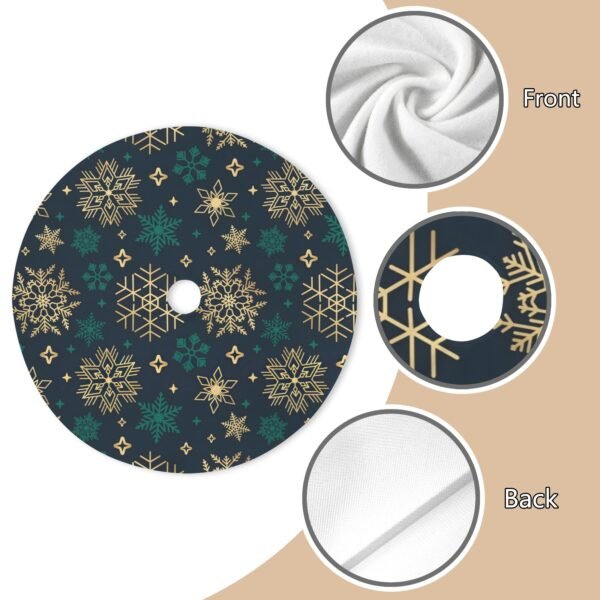 Holiday Christmas Tree Skirt | Gold Green | Traditional Rustic Round 48×48 Inch Home Decor Christmas Tree Skirts christmas tree decor 2