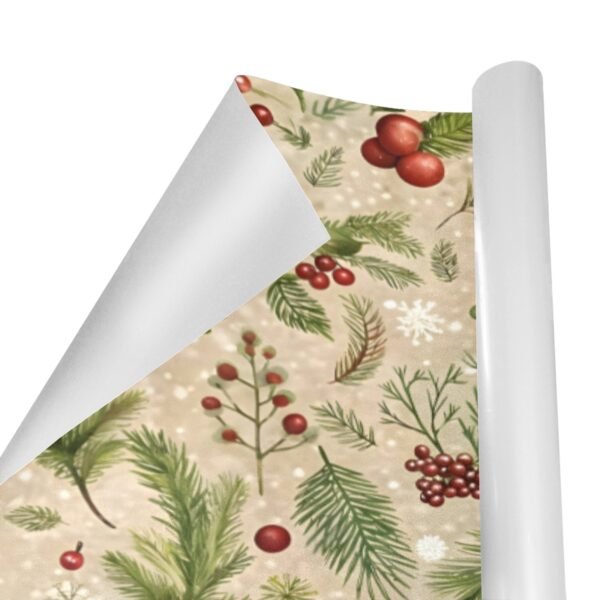 Christmas Wrapping Paper | Premium Holiday Gift Wrap | Cranberry 58″ x 23″ (1–5 Rolls) Wrapping Paper Christmas Gift Wrap 2
