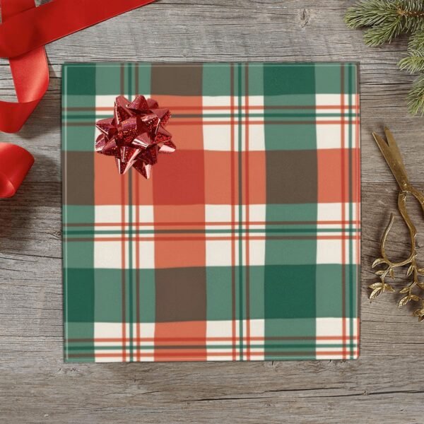 Christmas Wrapping Paper | Premium Holiday Gift Wrap | Santa Plaid 58″ x 23″ (1–5 Rolls) Wrapping Paper Christmas Gift Wrap
