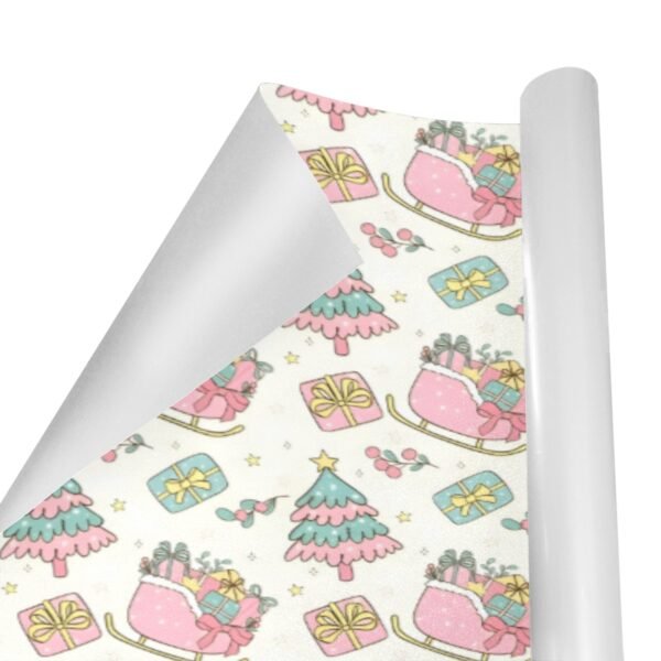 Christmas Wrapping Paper | Premium Holiday Gift Wrap | Pink Sleigh 58″ x 23″ (1–5 Rolls) Wrapping Paper Christmas Gift Wrap 2