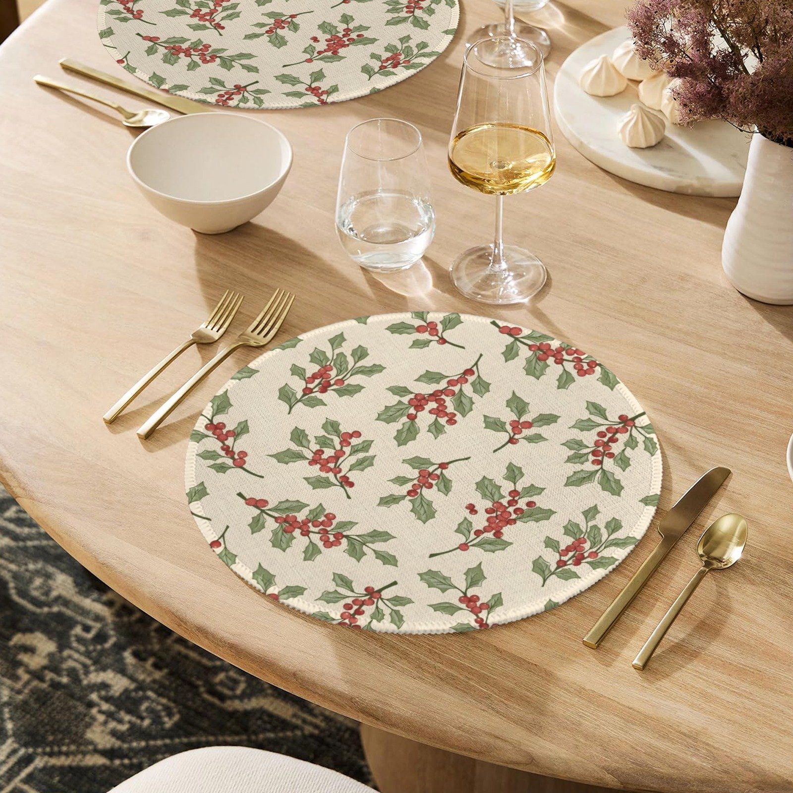 Christmas Placemats | Painted | Holiday Dinner Table Decor | 4 Pack Christmas Placemats christmas dining decor Christmas Placemats | Painted | Holiday Dinner Table Decor | 4 Pack Christmas Placemats christmas dining decor