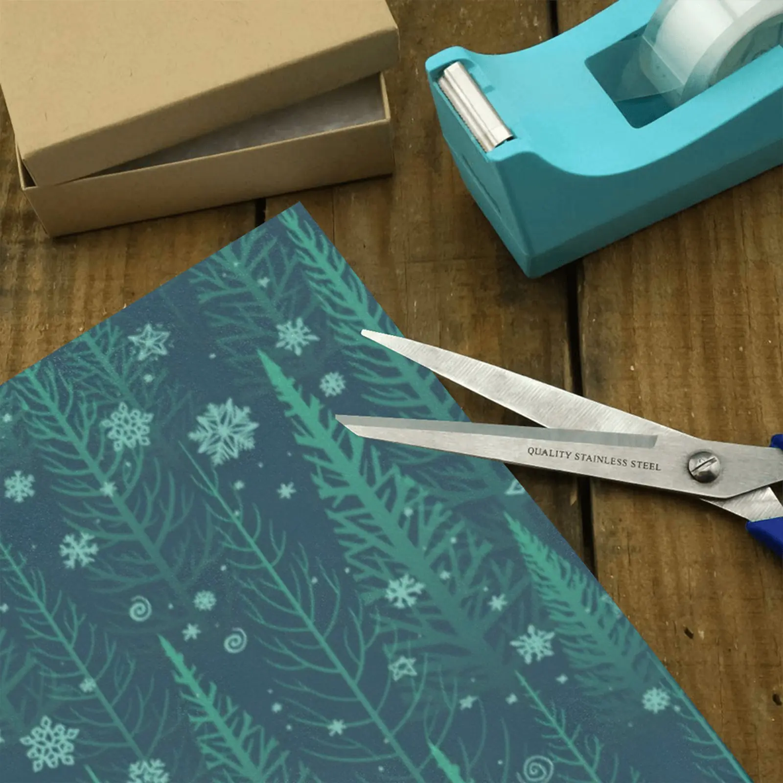 Christmas Wrapping Paper | Premium Holiday Gift Wrap | Blue Forest 58″ x 23″ (1–5 Rolls) Wrapping Paper Christmas Gift Wrap 3