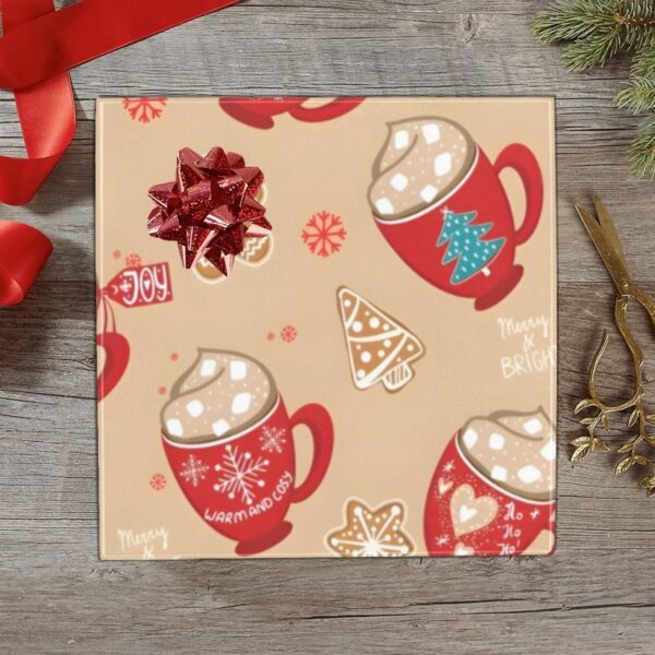 Christmas Wrapping Paper | Premium Holiday Gift Wrap | Mocha 58″ x 23″ (1–5 Rolls) Wrapping Paper Christmas Gift Wrap