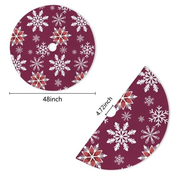Holiday Christmas Tree Skirt | Wine Flakes | Traditional Rustic Round 48×48 Inch Home Decor Christmas Tree Skirts christmas tree decor 5