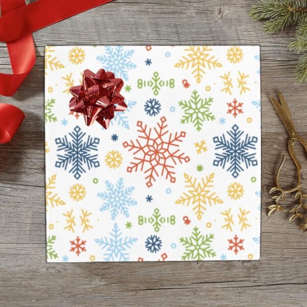 Christmas Wrapping Paper | Premium Holiday Gift Wrap | Rainbow Flakes 58″ x 23″ (1–5 Rolls) Wrapping Paper Christmas Gift Wrap 2