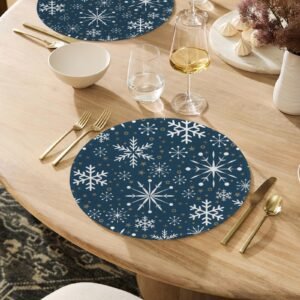 Christmas Placemats | Blizz | Holiday Dinner Table Decor | 4 Pack Christmas Placemats christmas dining decor