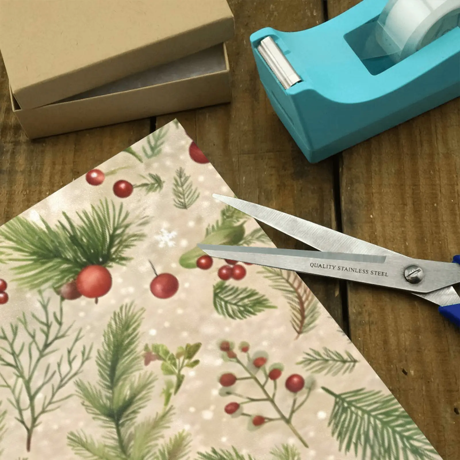 Christmas Wrapping Paper | Premium Holiday Gift Wrap | Cranberry 58″ x 23″ (1–5 Rolls) Wrapping Paper Christmas Gift Wrap 3