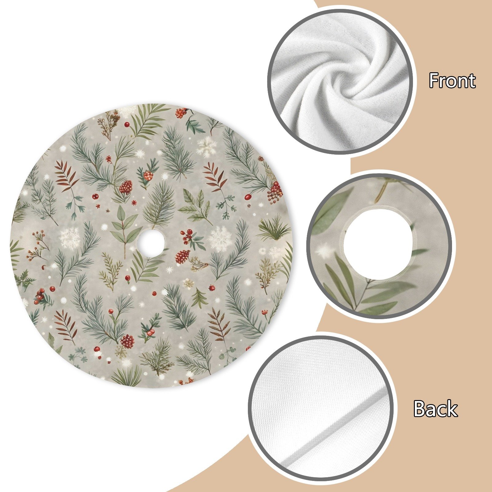 Holiday Christmas Tree Skirt | Pinecone Firs | Traditional Rustic Round 48×48 Inch Home Decor Christmas Tree Skirts christmas tree decor 6 Holiday Christmas Tree Skirt | Pinecone Firs | Traditional Rustic Round 48×48 Inch Home Decor Christmas Tree Skirts christmas tree decor 6