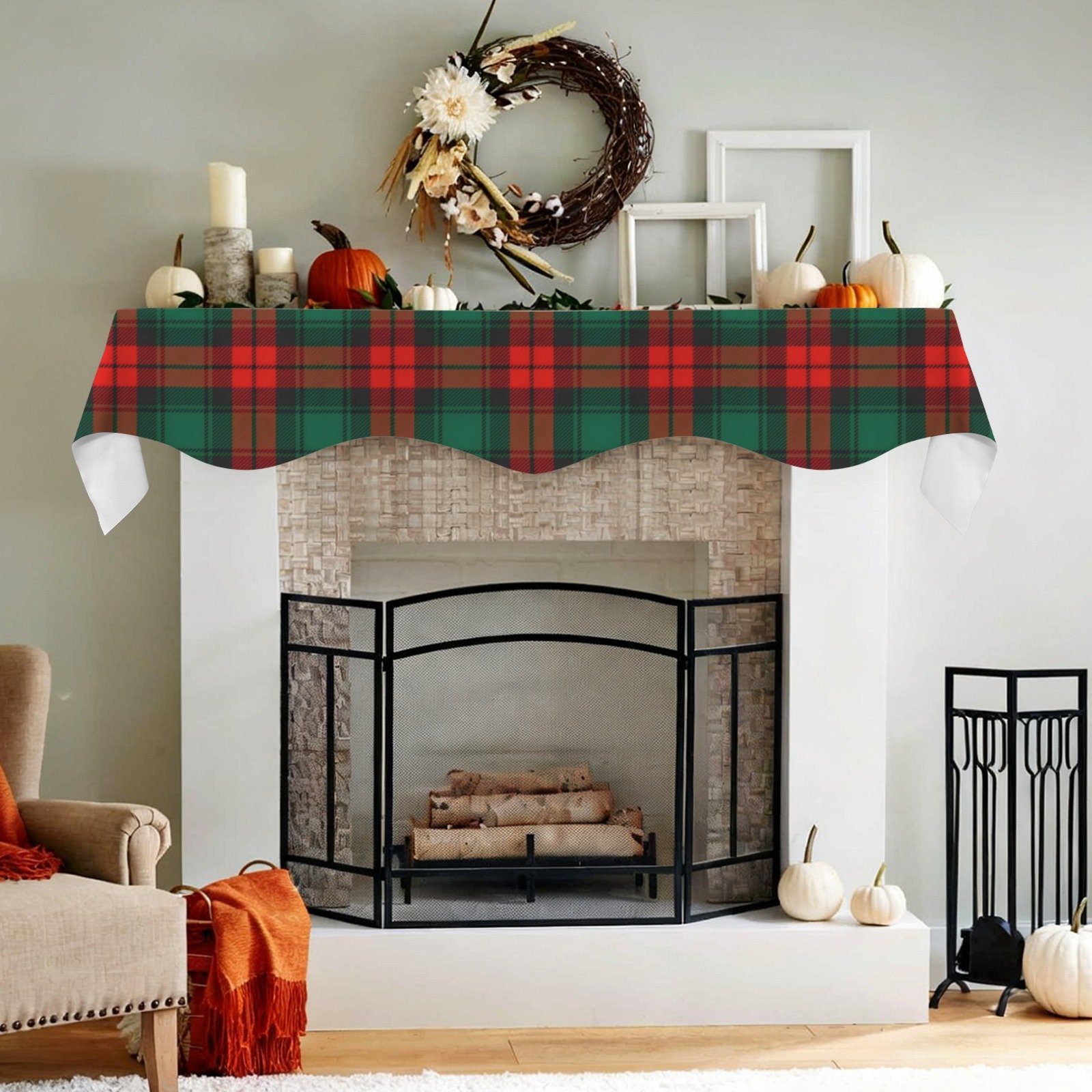 Christmas Holiday Fireplace Mantel Scarf | RG Plaid | Mantle Runner Christmas Fireplace Mantel Scarf Christmas Fireplace Decoration 5 Christmas Holiday Fireplace Mantel Scarf | RG Plaid | Mantle Runner Christmas Fireplace Mantel Scarf Christmas Fireplace Decoration 5