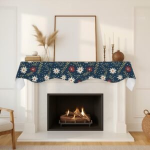 Christmas Holiday Fireplace Mantel Scarf | Daisy | Mantle Runner Christmas Fireplace Mantel Scarf Christmas Fireplace Decoration Christmas Holiday Fireplace Mantel Scarf | Daisy | Mantle Runner Christmas Fireplace Mantel Scarf Christmas Fireplace Decoration