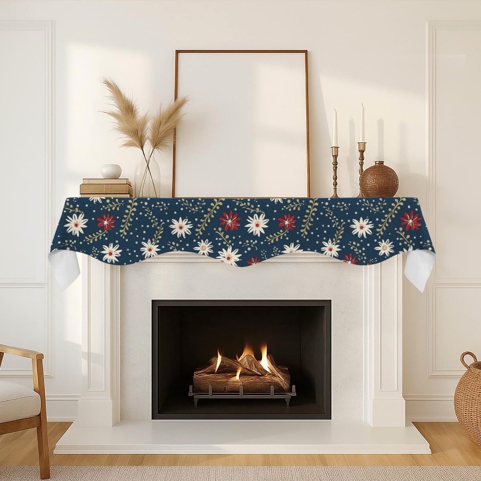 Christmas Holiday Fireplace Mantel Scarf | Daisy | Mantle Runner Christmas Fireplace Mantel Scarf Christmas Fireplace Decoration Christmas Holiday Fireplace Mantel Scarf | Daisy | Mantle Runner Christmas Fireplace Mantel Scarf Christmas Fireplace Decoration