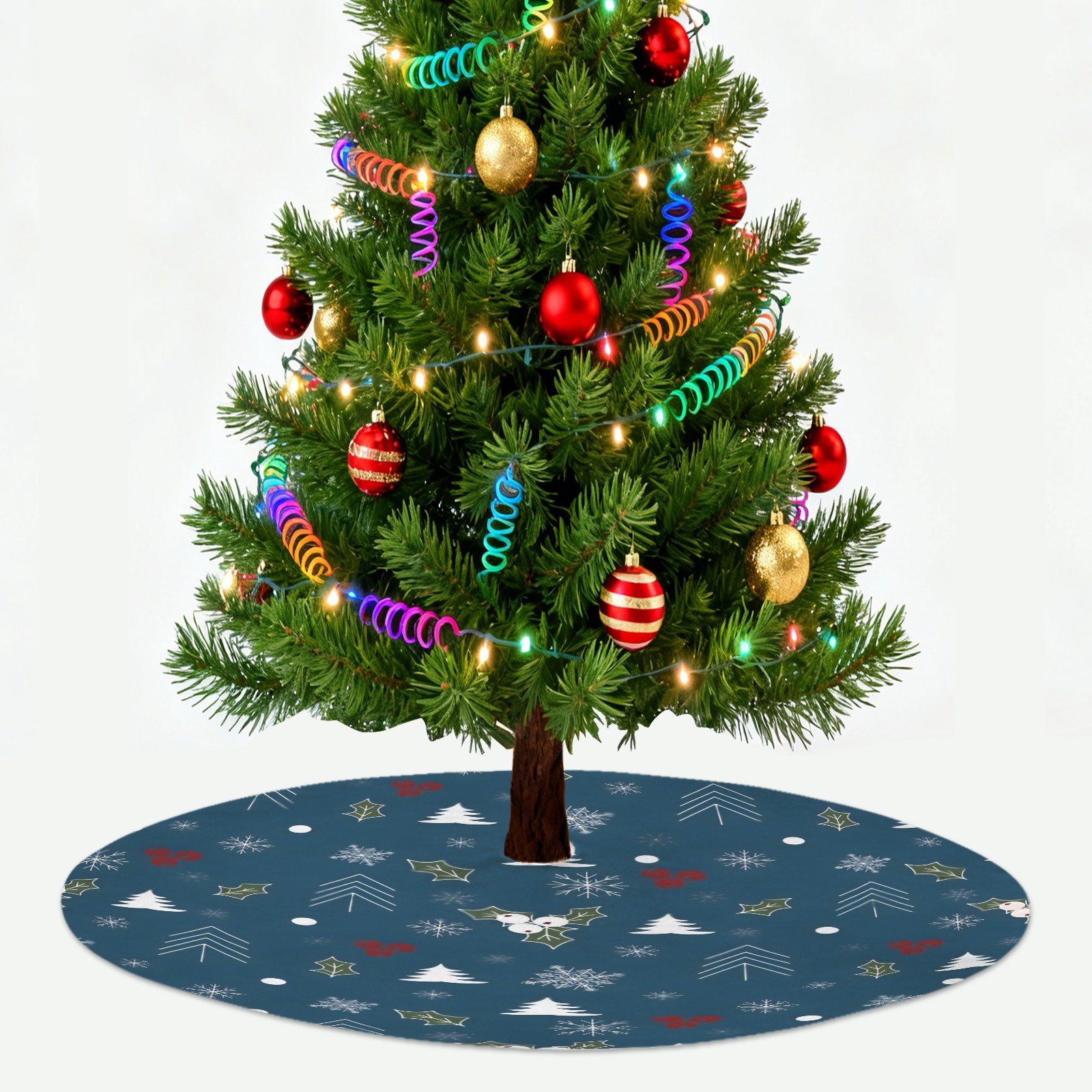 Holiday Christmas Tree Skirt | Blue Berries | Traditional Rustic Round 48×48 Inch Home Decor Christmas Tree Skirts christmas tree decor 3 Holiday Christmas Tree Skirt | Blue Berries | Traditional Rustic Round 48×48 Inch Home Decor Christmas Tree Skirts christmas tree decor 3