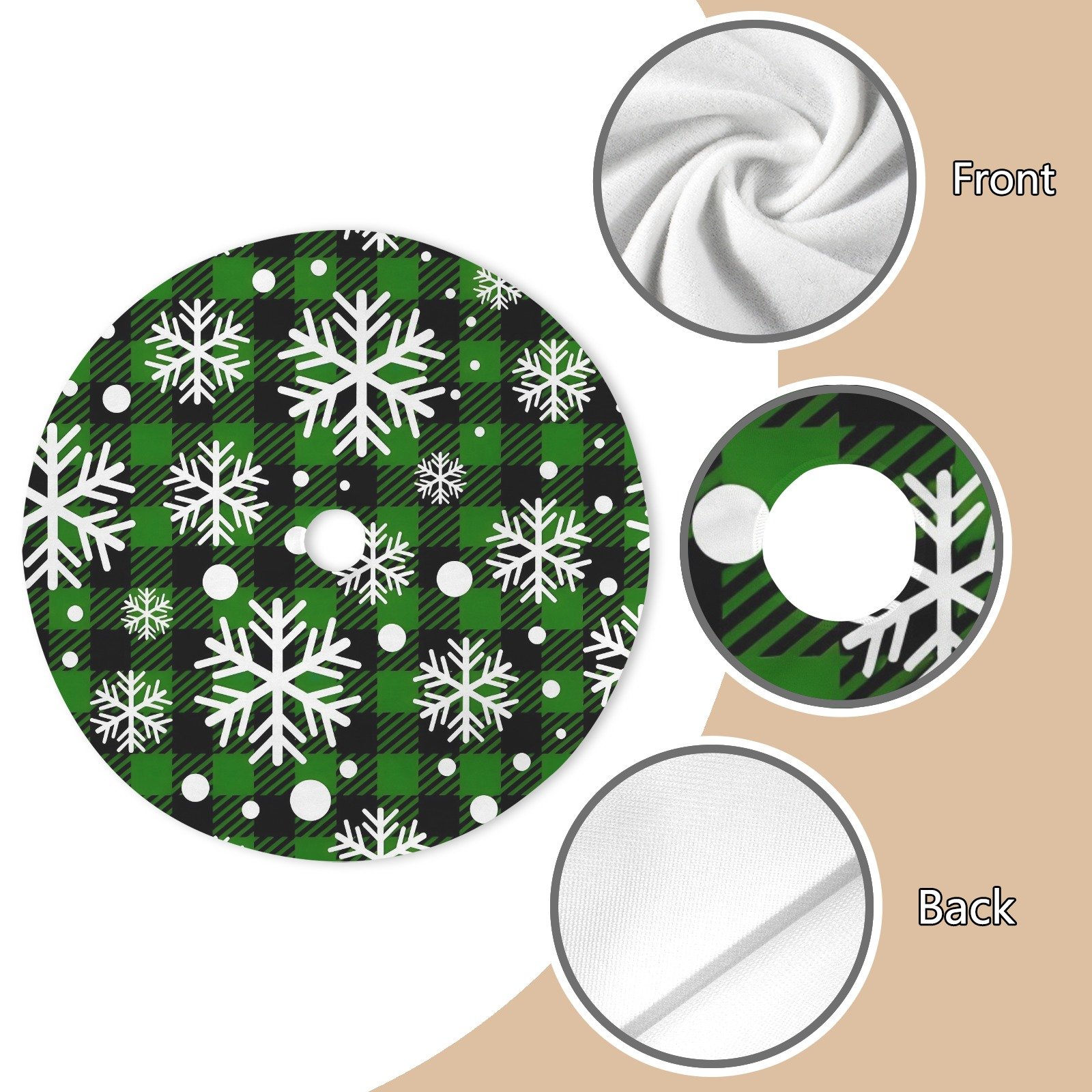 Holiday Christmas Tree Skirt | Green Plaid Flakes | Traditional Rustic Round 48×48 Inch Home Decor Christmas Tree Skirts christmas tree decor Holiday Christmas Tree Skirt | Green Plaid Flakes | Traditional Rustic Round 48×48 Inch Home Decor Christmas Tree Skirts christmas tree decor