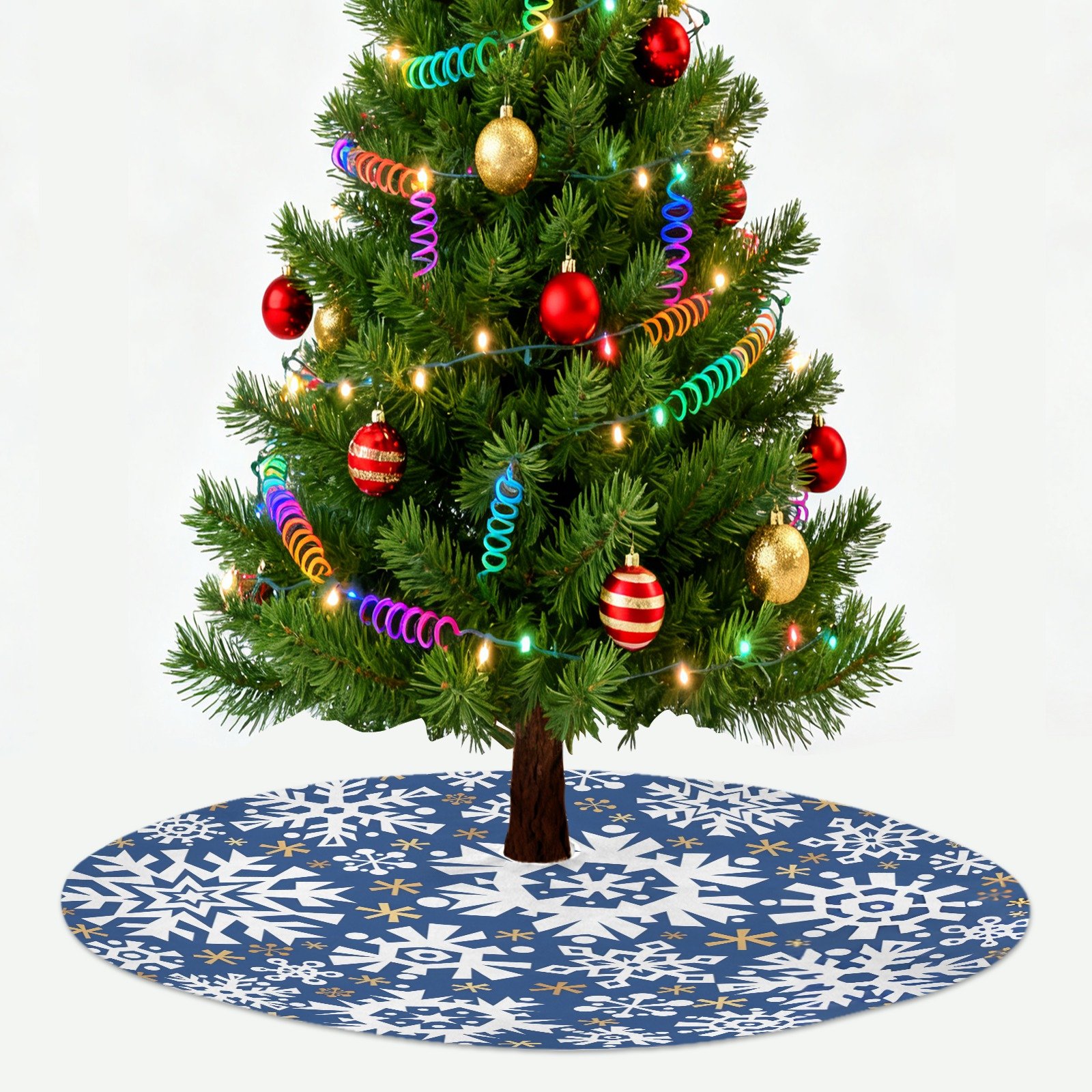 Holiday Christmas Tree Skirt | Flurry | Traditional Rustic Round 48×48 Inch Home Decor Christmas Tree Skirts christmas tree decor 6 Holiday Christmas Tree Skirt | Flurry | Traditional Rustic Round 48×48 Inch Home Decor Christmas Tree Skirts christmas tree decor 6