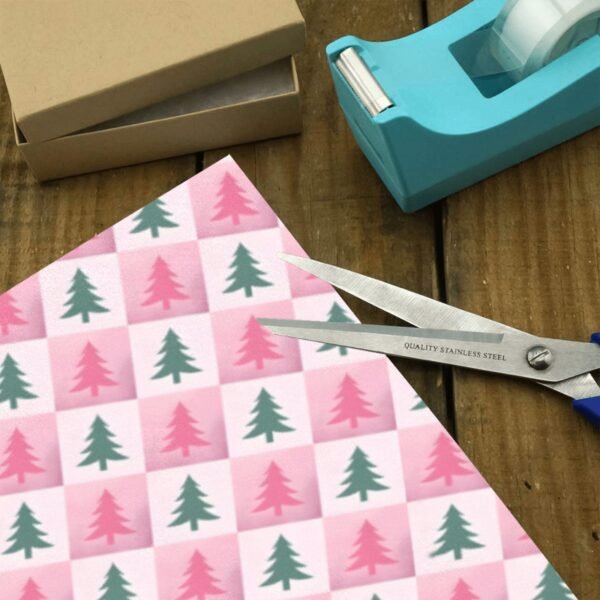 Christmas Wrapping Paper | Premium Holiday Gift Wrap | Pink Pines 58″ x 23″ (1–5 Rolls) Wrapping Paper Christmas Gift Wrap 3