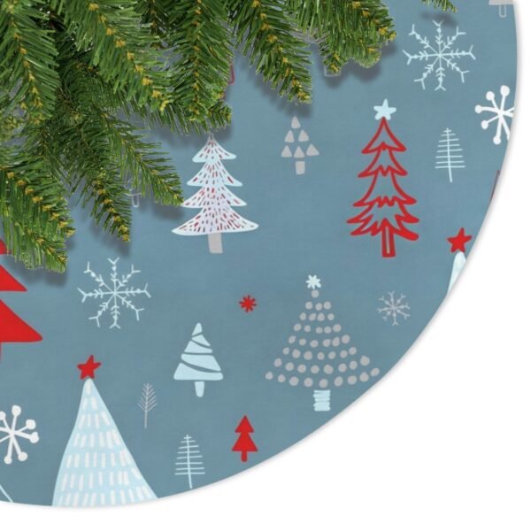Holiday Christmas Tree Skirt | Slate Forest | Traditional Rustic Round 48×48 Inch Home Decor Christmas Tree Skirts christmas tree decor 4