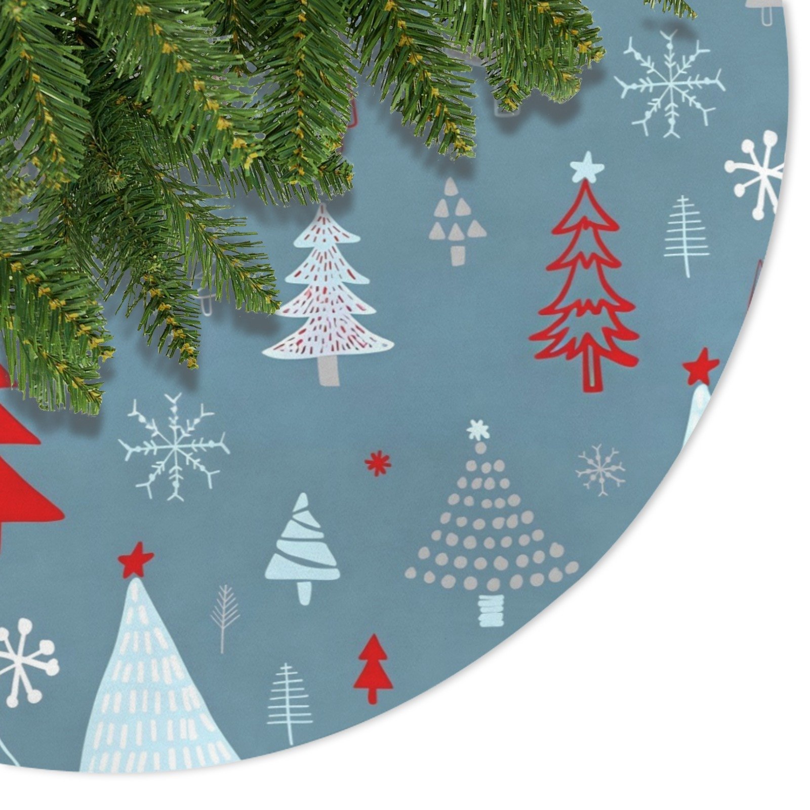 Holiday Christmas Tree Skirt | Slate Forest | Traditional Rustic Round 48×48 Inch Home Decor Christmas Tree Skirts christmas tree decor 4 Holiday Christmas Tree Skirt | Slate Forest | Traditional Rustic Round 48×48 Inch Home Decor Christmas Tree Skirts christmas tree decor 4