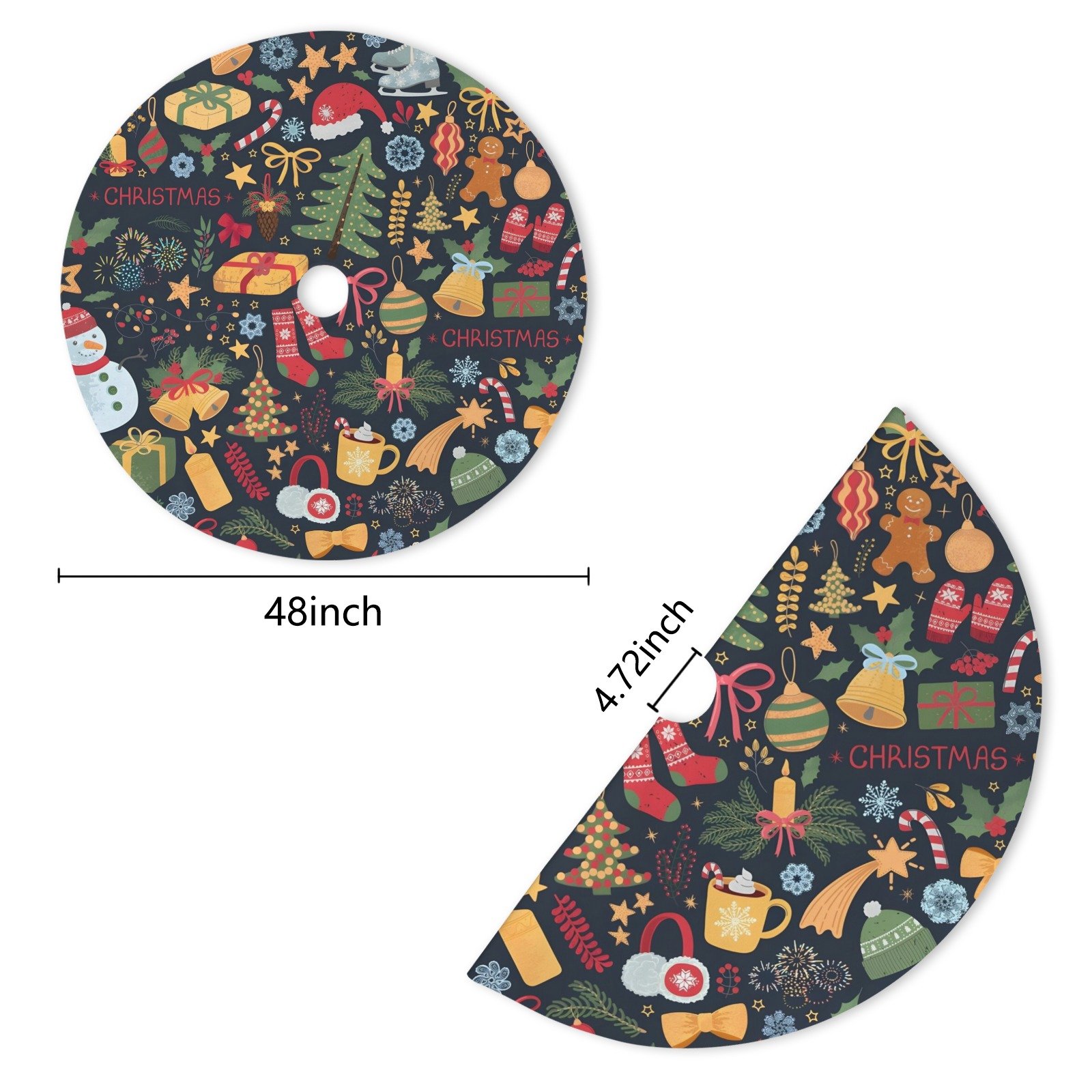 Holiday Christmas Tree Skirt | Holidays | Traditional Rustic Round 48×48 Inch Home Decor Christmas Tree Skirts christmas tree decor 8 Holiday Christmas Tree Skirt | Holidays | Traditional Rustic Round 48×48 Inch Home Decor Christmas Tree Skirts christmas tree decor 8