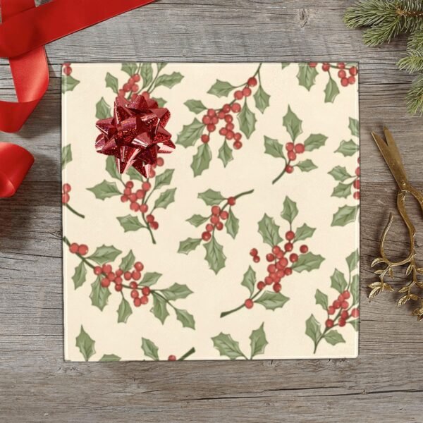 Christmas Wrapping Paper | Premium Holiday Gift Wrap | Berries 58″ x 23″ (1–5 Rolls) Wrapping Paper Christmas Gift Wrap