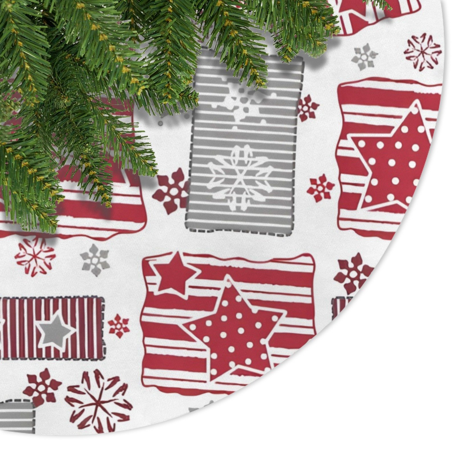 Holiday Christmas Tree Skirt | Star Gifts | Traditional Rustic Round 48×48 Inch Home Decor Christmas Tree Skirts christmas tree decor 3 Holiday Christmas Tree Skirt | Star Gifts | Traditional Rustic Round 48×48 Inch Home Decor Christmas Tree Skirts christmas tree decor 3