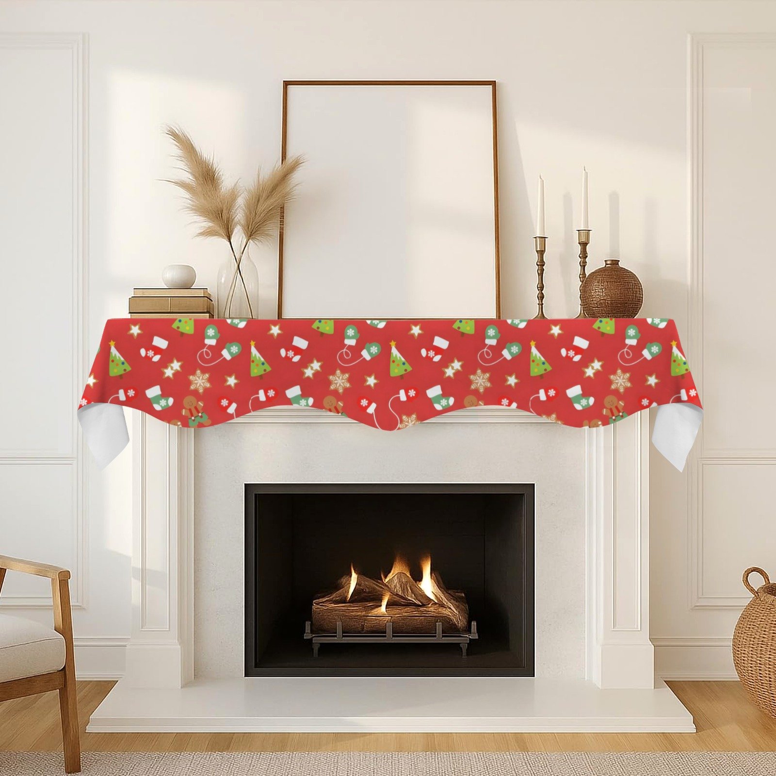 Christmas Holiday Fireplace Mantel Scarf | Socks | Mantle Runner Christmas Fireplace Mantel Scarf Christmas Fireplace Decoration 4 Christmas Holiday Fireplace Mantel Scarf | Socks | Mantle Runner Christmas Fireplace Mantel Scarf Christmas Fireplace Decoration 4