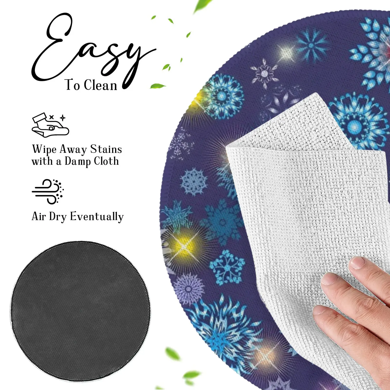 Christmas Placemats | Disco Snow | Holiday Dinner Table Decor | 4 Pack Christmas Placemats christmas dining decor 2