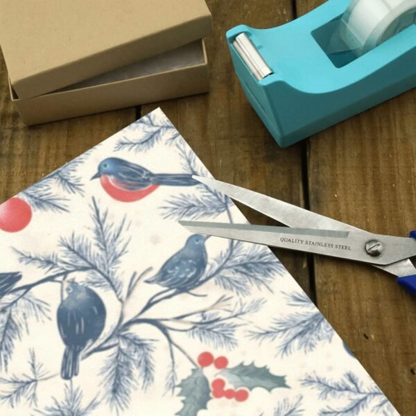 Christmas Wrapping Paper | Premium Holiday Gift Wrap | Snowbirds 58″ x 23″ (1–5 Rolls) Wrapping Paper Christmas Gift Wrap 3