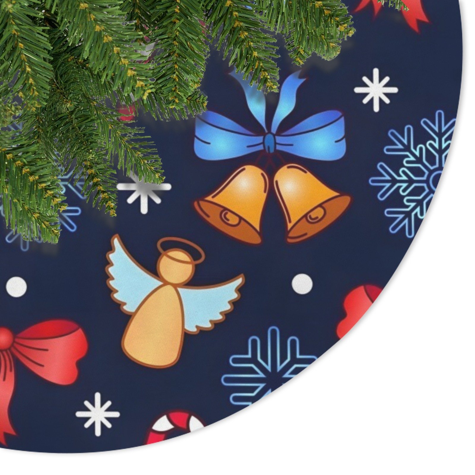 Holiday Christmas Tree Skirt | Blue Angels | Traditional Rustic Round 48×48 Inch Home Decor Christmas Tree Skirts christmas tree decor 3 Holiday Christmas Tree Skirt | Blue Angels | Traditional Rustic Round 48×48 Inch Home Decor Christmas Tree Skirts christmas tree decor 3