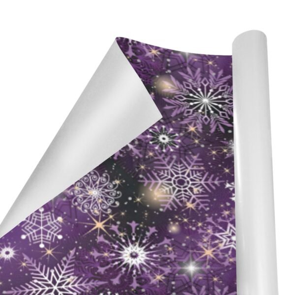 Christmas Wrapping Paper | Premium Holiday Gift Wrap | Purple Snow 58″ x 23″ (1–5 Rolls) Wrapping Paper Christmas Gift Wrap 2